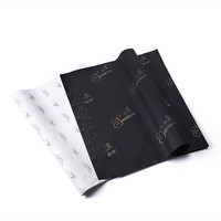 Papier de soie personnalisé avec logo pour bijoux, papier de soie noir avec feuille d'or pour emballer le savon, les vêtements, les chaussures, papier d'emballage