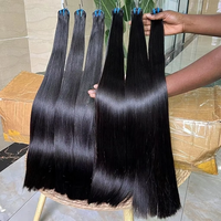 Paquetes de Cabello Vietnamita Crudo 12A Sin Procesar, Venta al por Mayor de Cabello Humano Liso Extremo Virgen Doble Trama con Cutícula Alineada