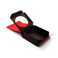 Fabricant écologique Emballage de cadeau de luxe avec logo personnalisé Truffe Boîte de chocolat rouge à fermeture magnétique de luxe en papier rigide