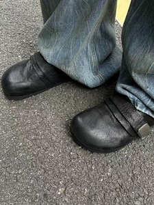 <span class=keywords><strong>Mules</strong></span> et sabots pour hommes, personnalisables, noirs, à semelle épaisse, décontractés, pour l'extérieur et l'intérieur, pour pieds larges - Product Image 6