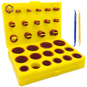 Kit de joints toriques en caoutchouc de silicone <span class=keywords><strong>Michu</strong></span> personnalisé 386 pièces avec 30 tailles de joints d'étanchéité en caoutchouc avec crochet de retrait de joint torique - Product Image 2