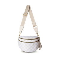 Tas Pinggang Selempang Wanita Anti Air Bahan Nylon Custom Print, Tas Dada Sporty Lucu, Tas Pinggang untuk Wanita dan Remaja Putri