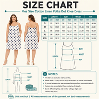 Robe florale pour femmes, grande taille, en coton et lin, imprimée, col en V, sans manches, longueur genou, été, à pois, avec logo personnalisé