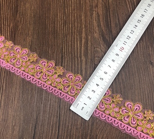 10Yard Pita Bordir Polos Ramah Lingkungan 100% Poliester, Bahan Kerajinan Tangan Jahit DIY untuk Pakaian - Product Image 6