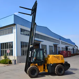 ISO9001 Onaylı 3 Yıl Garanti 3 Ton 5 Ton 10 Ton 16 Ton dizel forklift  bozuk arazi forklifti ile 2 Kademeli Direk