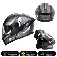 Nouveau casque de moto électrique AD en ABS pour hommes et femmes, sécurité moto, toutes saisons, intégral, certifié 3C/DOT, à libération rapide