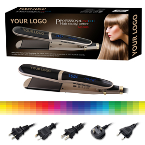 Lisseur et boucleur professionnel 2-en-1 MAC avec peigne anti-brûlure, <span class=keywords><strong>fer</strong></span> à <span class=keywords><strong>lisser</strong></span> à la kératine, double tension, chauffe rapide 750F - Product Image 3