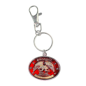 <b>Personalized</b> Custom Luxury High Quality Commemorative Gifts Enamel-Plated Zinc Alloy Metal Keyring Jia Yue Heat Transfer Key - Product Image 1