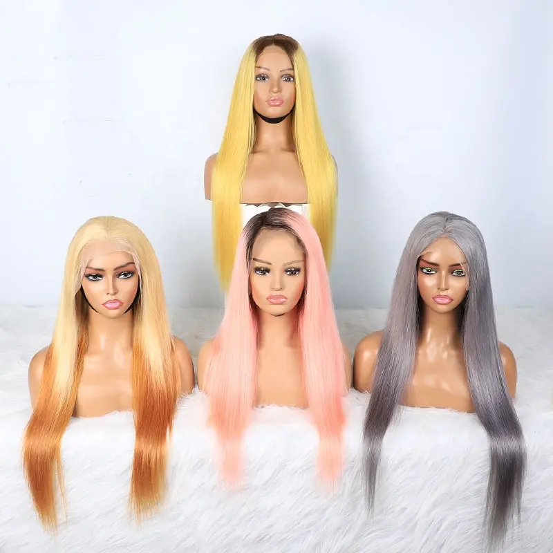 Factory wholesale 100% virgin human hair extensions lace front 180 200 250 density wigs cuticle aligne hair hair vendors