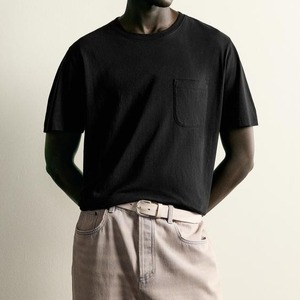 T-shirt da uomo in jersey casual di alta qualità, girocollo, lavato, 100% cotone, 220 grammi, tinta unita, per palestra - Product Image 1