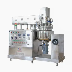 Mixer vakum emulsifikasi vakum laboratorium 50L mixer vakum elektromagenizer mesin pembuat Mayonnaise Mixer emulsifikasi