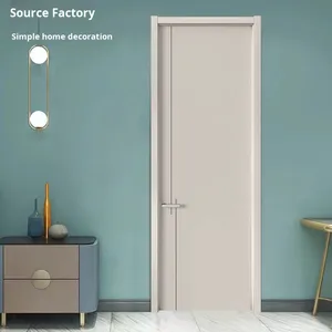 Ouli phòng ngủ hiện đại tối giản cách âm không sơn hoàn thành gỗ rắn Composite Polymer khung cửa nội thất sinh thái Bộ 1 - Product Image 2