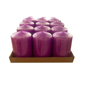 Vela de Parafina Blanca sin Aroma, Vela Votiva en Barra, Vela de Pilar Rosa Naranja de Larga Duración al por Mayor - Product Image 2