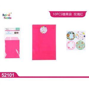 10 sacchetti di caramelle rosso rosa, bomboniere per eventi e feste, marca Peiyong, modello 52101 - Product Image 1
