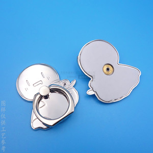 Support de téléphone de bureau adhésif universel en alliage de nickel et de zinc Teru Teru Bozu Ring Holder Bright Nickel Zinc Alloy - Product Image 3