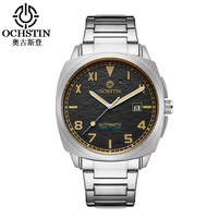 Montre mécanique automatique classique de luxe pour homme, bracelet en acier inoxydable, étanche 3 ATM, lumineuse, date, style simple, sport et affaires