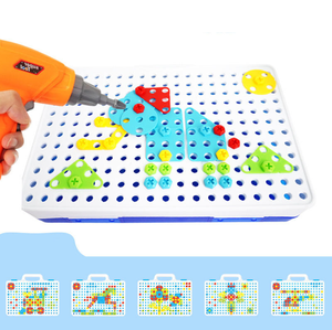 <span class=keywords><strong>Jeu</strong></span> de mosaïque créatif éducatif DIY 3D Jigsaw Drill Screw 237pcs Blocks Puzzles Children Assembly Creative Mosaic Game for Kid - Product Image 4