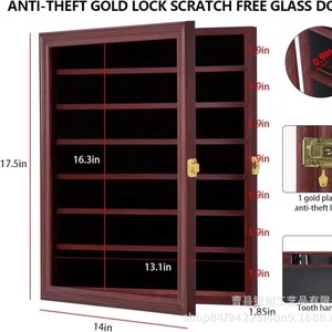 Wooden Knife Storage Rack <b>Wall</b> Mounted 7 Layer <b>Display</b> <b>Case</b> For Pocket Knives And Badges - Product Image 3