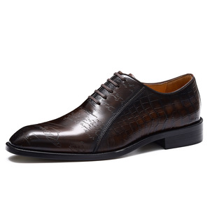 Chaussures en cuir respirantes et élégantes pour hommes, chaussures plates décontractées et habillées pour affaires, chaussures d'extérieur rehaussantes grandes tailles pour hommes - Product Image 5