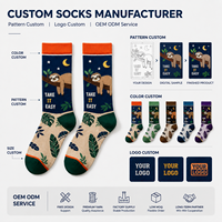 Chaussettes de sport à impression numérique sans couture à 360 degrés, personnalisables avec n'importe quel motif, en coton, bambou, nylon, polyester, laine mérinos