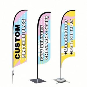 Flying Banners Stand Display Flagpole Feather <b>Flag</b> Teardrop <b>Flag</b> Banners for Outdoor Advertising - Product Image 2