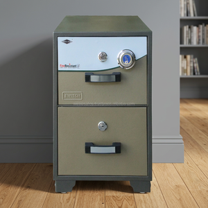 Fire Resistant Cabinets WELKO FRC2 DK Brown 2mm Stainless Steel Anti-theft Combination & <b>Key</b> <b>Lock</b> Fireproof 1000-1200C - Product Image 3