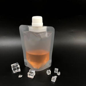 Bolsa de recarga transparente de grado alimenticio, bolsa de plástico PE, bolsa de pie con pico para jugo, bebida, cerveza - Product Image 4