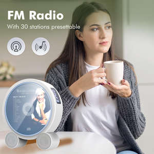 Radio FM, Reproductor de Audio Inalámbrico con Control Remoto, Temporizador de Apagado, Dispositivo de Audio para el Hogar, Reproductor de CD de Escritorio, Altavoces Dobles - Product Image 5