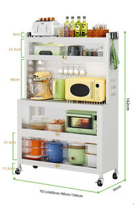 Estante de almacenamiento de productos de cocina, estante de almacenamiento para microondas de <span class=keywords><strong>5</strong></span> capas, práctico estante de almacenamiento de cocina - Product Image 6