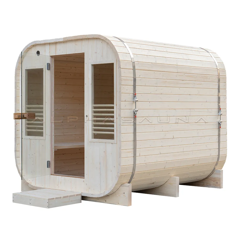 Petit Sauna Portable en forme de pin, douche de Sauna moderne d'extérieur, un ensemble à vendre