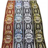 Usine directe 100% Polyester Jacquard sangle Style ethnique coloré motif exquis sergé tissage 5 CM largeur