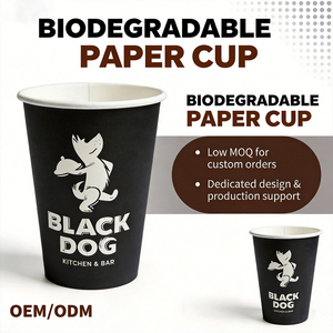 Gobelet à café en carton à paroi simple, écologique, recyclable, jetable, pour emporter, avec logo personnalisé, 6 oz, 8 oz, 12 oz - Product Image 2