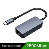 Adaptador de Red USB 3.0 a RJ45 2.5G, Conversor de Red Cableada de 2500Mbps, Hub de Red LAN para Win7/8/10 MAC, Adaptador para PC y Laptop
