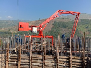JIUHE Tractie Type 15m 17m 21m Hydraulische Betonstrooier <span class=keywords><strong>Boom</strong></span> Placer Mobiele Spin Betonplaatsingsboom - Product Image 2