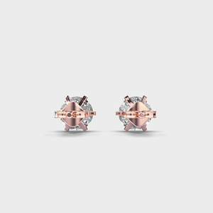 Fine Round Brilliant Diamond <b>Stud</b> Earrings in 925 <b>Sterling</b> <b>Silver</b> Luxury Jewelry for Women Timeless Elegant Style - Product Image 1