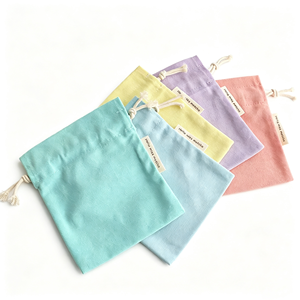 Bolsa de Almacenamiento con Cordón de Algodón Estampado, Bolsa de Lona para Manualidades y Velas, Bolsa Reciclable - Product Image 2