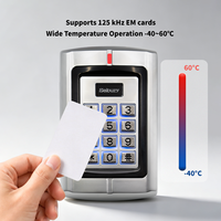 Clavier de contrôle d'accès avec lecteur de carte, en métal, autonome, RFID 125kHz EM, 1000 utilisateurs, code PIN, système d'entrée de porte anti-effraction
