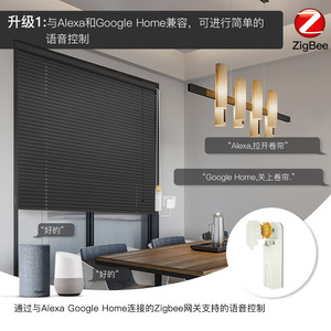 Motor para persianas enrollables inteligentes Moes Zigbee con control por aplicación, cortinas eléctricas con función de voz y temporizador - Product Image 2