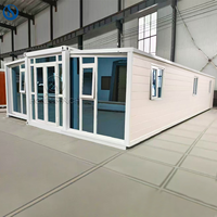 Maisons préfabriquées extensibles de 20, 30 et 40 pieds, maisons conteneurs de 2 ou 3 chambres, maisons miniatures préfabriquées, maisons mobiles