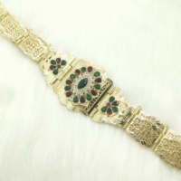 Robe de mariage formelle ethnique marocaine, ceinture ajustable avec boucle en alliage en forme de D, élégante chaîne de taille en métal, accessoire de bijouterie personnalisé