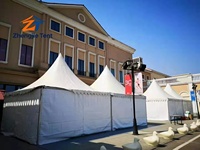Tente Pagode Modulaire Personnalisable en Aluminium et PVC pour Expositions Extérieures, Banquets, Glamping, Camping, Complexes Hôteliers et Fêtes sur la Plage