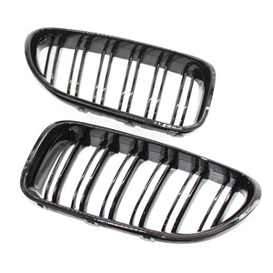 Parrilla delantera doble de BMW en negro brillante de plástico ABS para las series 6 F06 F12 F13 de 2012-2016. - Product Image 1