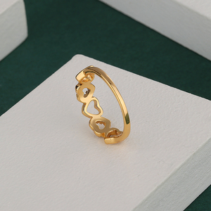 Exquisito Anillo de Corazón para Niña, Regalo, Anillo con Gema, Bague Coeur, Joyería Chapada en Oro de 18k, Anillo de Boda de Circonita al por Mayor - Product Image 5