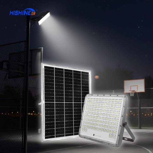 Hishine Sports Stadiums Outdoor Solar Panel LED Flood Light Solar Flood Lights Waterproof 4000W Remote Control High Brightness