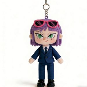 Llavero con Imagen de Personaje Personalizado al por Mayor |   Juguete de Peluche Corto Relleno de Algodón PP |   Anillo de Peluche con Personaje de Libro IP de Bar Club Enterprise - Product Image 1