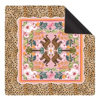 Alas Meja Mahjong Gaya Floral Mewah, Dapat Dilipat, Alas Karet, Permukaan Senyap, Desain Elegan untuk Malam Permainan, Dekorasi Rumah