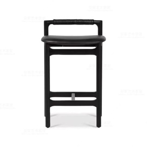 Taburete de <span class=keywords><strong>Bar</strong></span> de Estilo Retro Minimalista Nórdico Moderno con Cojín de Cuero Simple para Bares, Restaurantes, Cafeterías e Islas de Cocina - Product Image 5