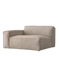 Ensemble de canapés modulaires en cuir Como au design moderne pour salon, meubles de luxe, canapé sectionnel en tissu