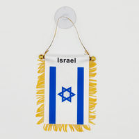 Nouveau Design Tenture Murale Israël Fanion Personnalisé Tous Les Pays Mini Bannière Nationale Drapeau À Franges