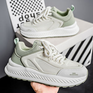 Mocassins d'été respirants à lacets pour hommes, chaussures décontractées tendance en maille ajourée doublée, souples et confortables - Product Image 6